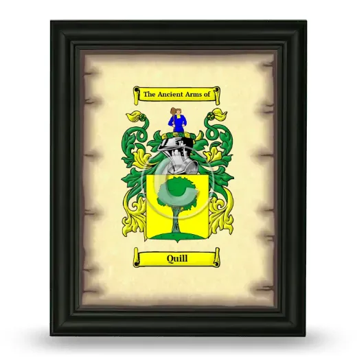Quill Coat of Arms Framed - Black