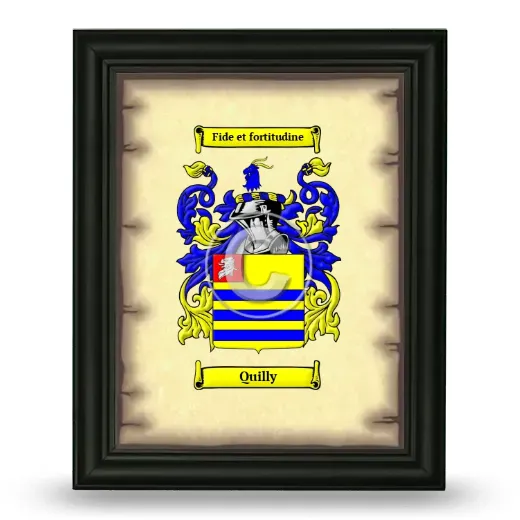 Quilly Coat of Arms Framed - Black