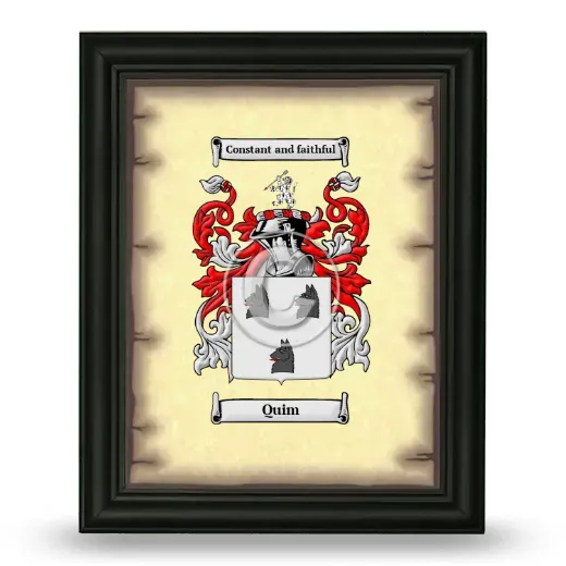 Quim Coat of Arms Framed - Black