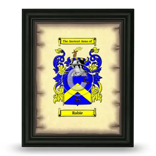 Rabie Coat of Arms Framed - Black