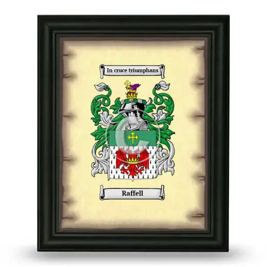 Raffell Coat of Arms Framed - Black