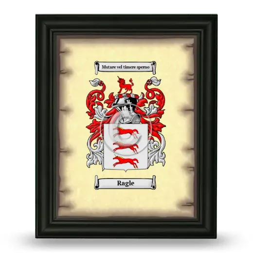 Ragle Coat of Arms Framed - Black