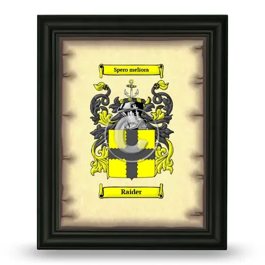 Raider Coat of Arms Framed - Black