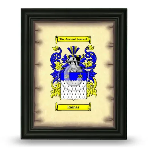 Rainar Coat of Arms Framed - Black
