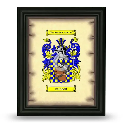 Rainbolt Coat of Arms Framed - Black