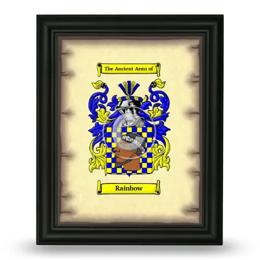Rainbow Coat of Arms Framed - Black