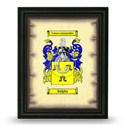 Ralphs Coat of Arms Framed - Black