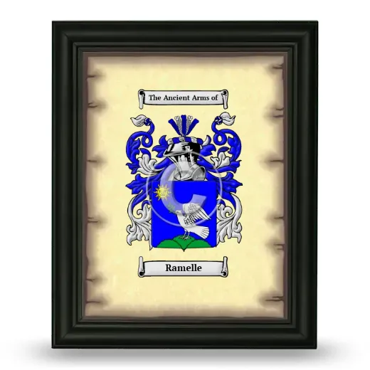Ramelle Coat of Arms Framed - Black