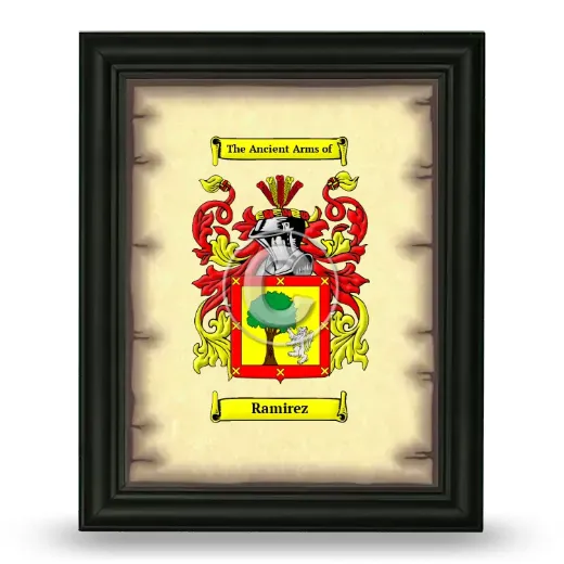 Ramirez Coat of Arms Framed - Black