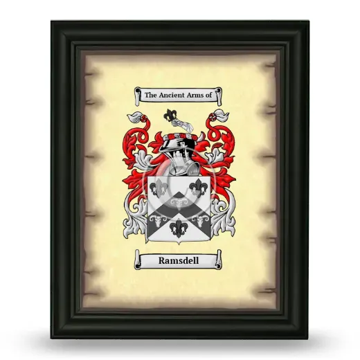 Ramsdell Coat of Arms Framed - Black