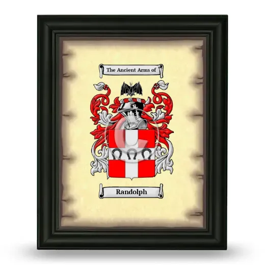 Randolph Coat of Arms Framed - Black