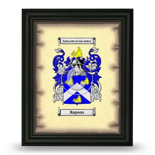 Rapson Coat of Arms Framed - Black