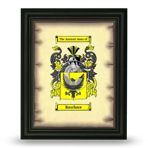 Raschare Coat of Arms Framed - Black