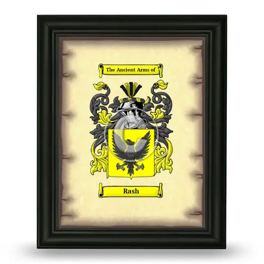 Rash Coat of Arms Framed - Black