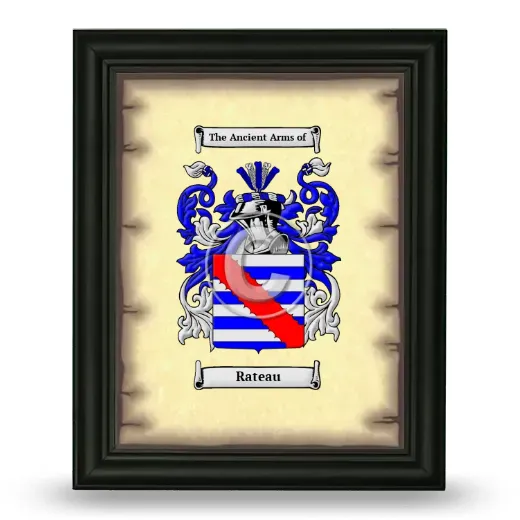 Rateau Coat of Arms Framed - Black