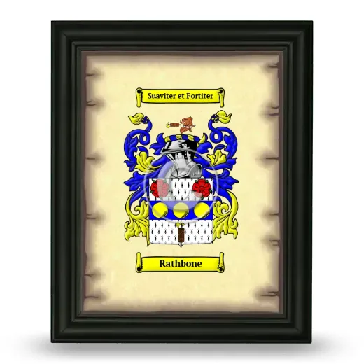 Rathbone Coat of Arms Framed - Black