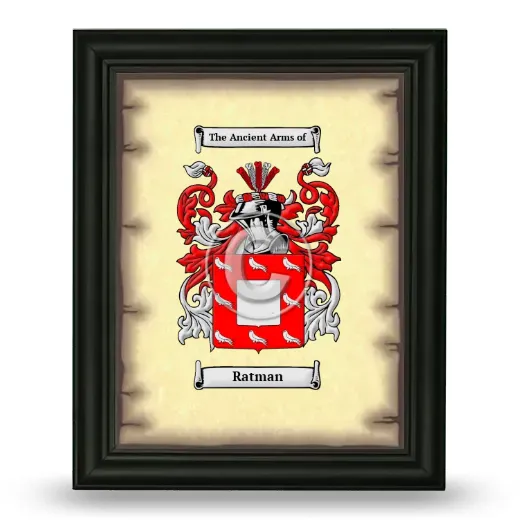 Ratman Coat of Arms Framed - Black