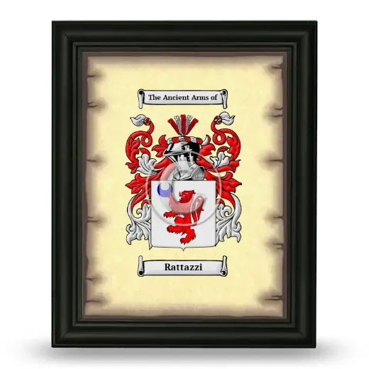 Rattazzi Coat of Arms Framed - Black
