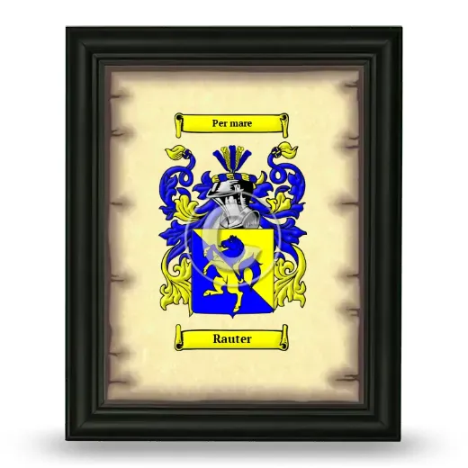 Rauter Coat of Arms Framed - Black