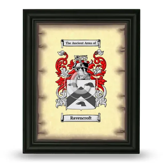 Ravencroft Coat of Arms Framed - Black