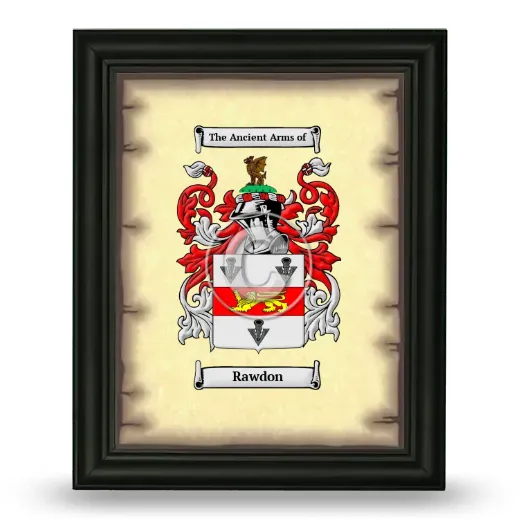 Rawdon Coat of Arms Framed - Black