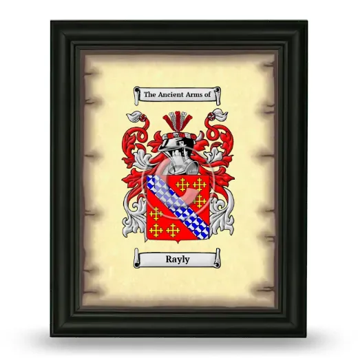 Rayly Coat of Arms Framed - Black