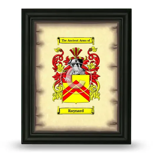 Raynard Coat of Arms Framed - Black