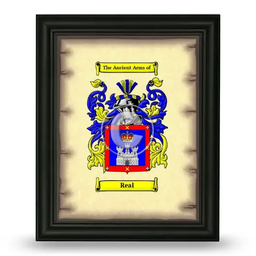 Real Coat of Arms Framed - Black