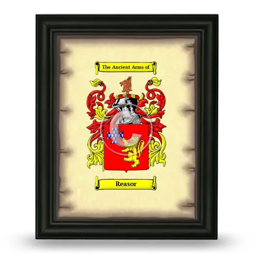 Reasor Coat of Arms Framed - Black