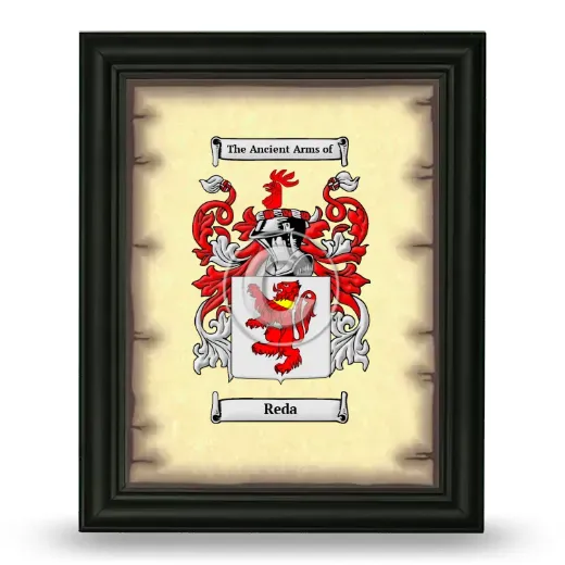 Reda Coat of Arms Framed - Black