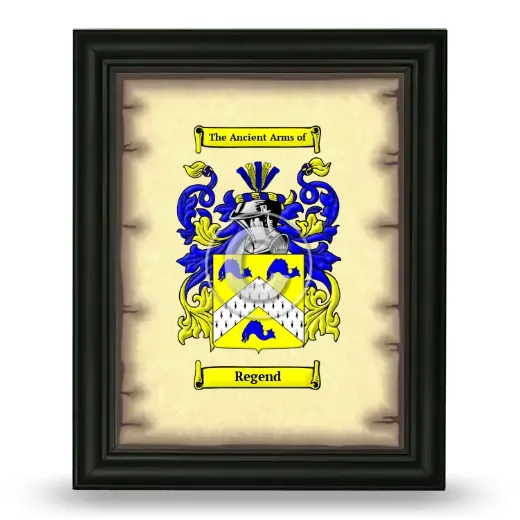 Regend Coat of Arms Framed - Black