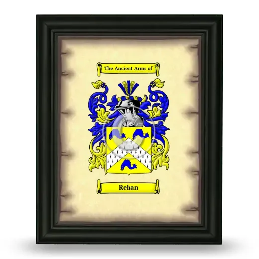 Rehan Coat of Arms Framed - Black