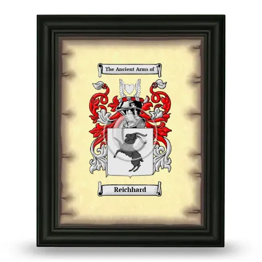 Reichhard Coat of Arms Framed - Black