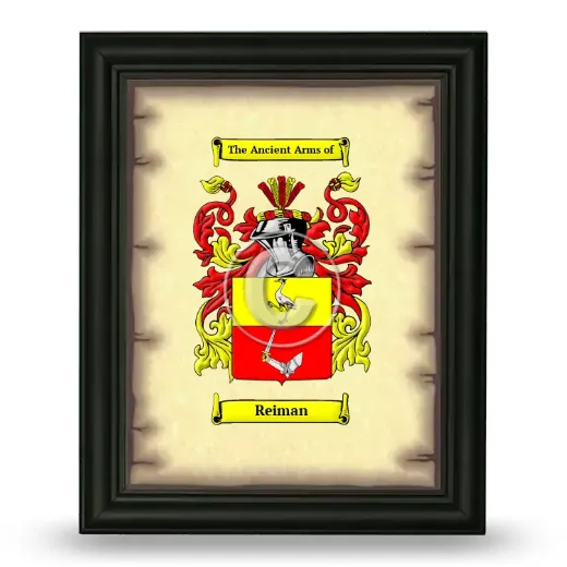 Reiman Coat of Arms Framed - Black