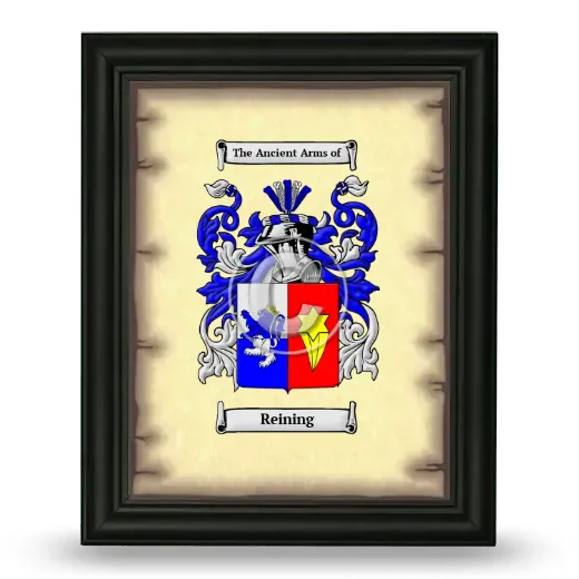 Reining Coat of Arms Framed - Black