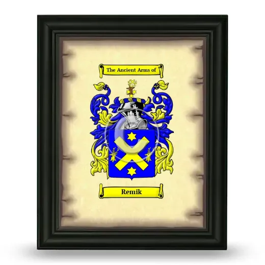 Remik Coat of Arms Framed - Black