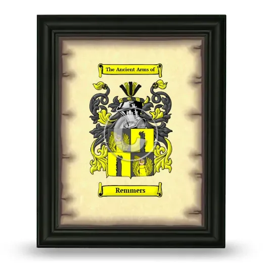 Remmers Coat of Arms Framed - Black
