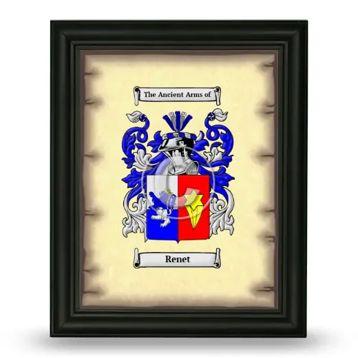 Renet Coat of Arms Framed - Black