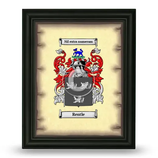Rentle Coat of Arms Framed - Black