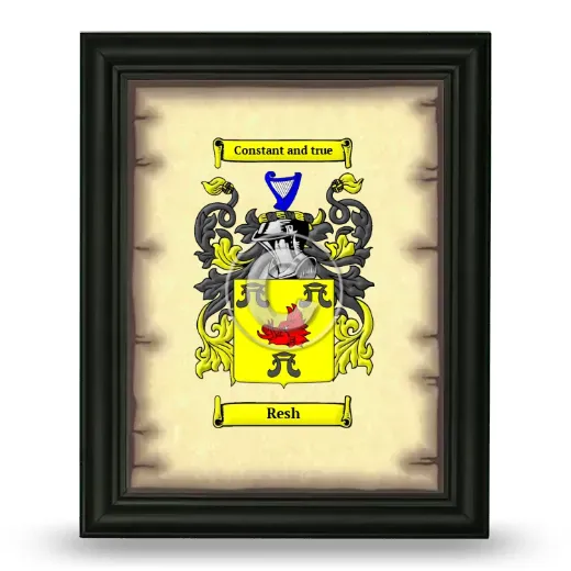 Resh Coat of Arms Framed - Black