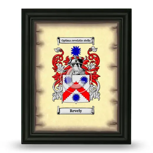 Revely Coat of Arms Framed - Black