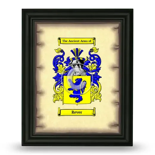 Rever Coat of Arms Framed - Black