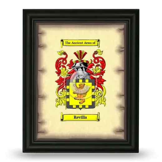 Revilla Coat of Arms Framed - Black