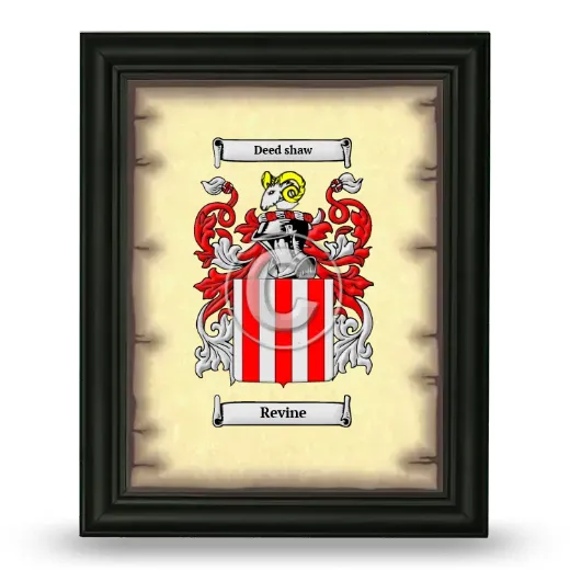 Revine Coat of Arms Framed - Black