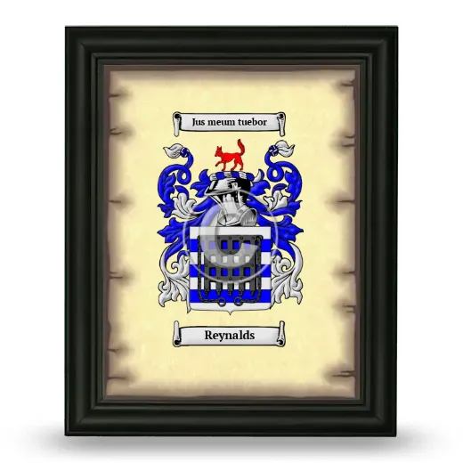 Reynalds Coat of Arms Framed - Black