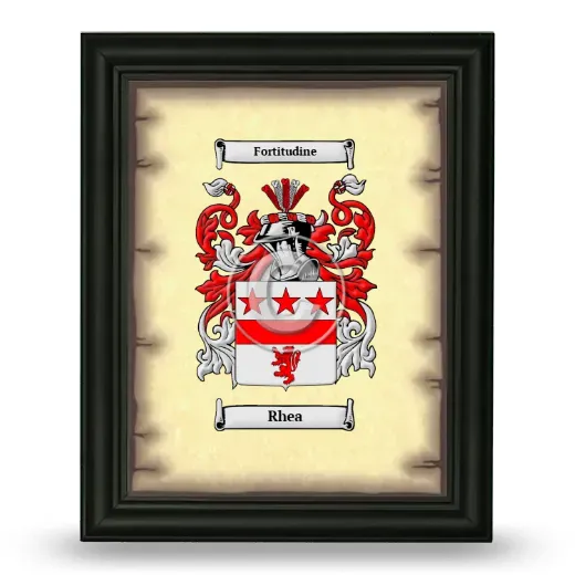 Rhea Coat of Arms Framed - Black