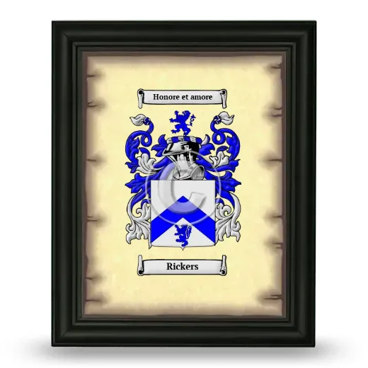 Rickers Coat of Arms Framed - Black