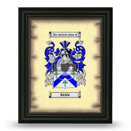 Rickle Coat of Arms Framed - Black