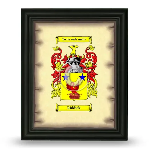 Riddick Coat of Arms Framed - Black