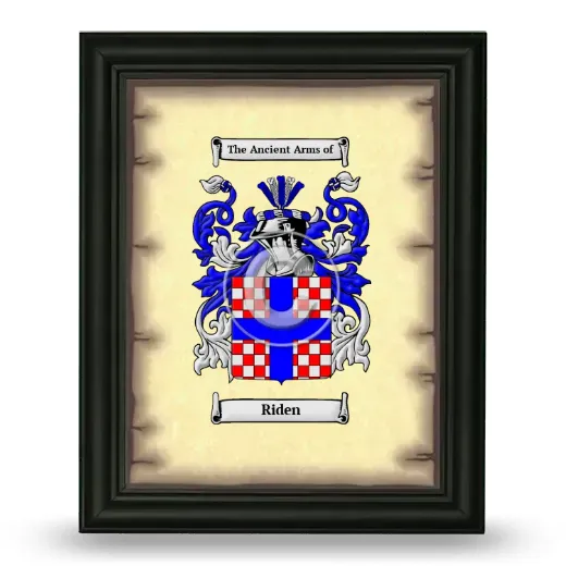Riden Coat of Arms Framed - Black